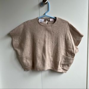 Zara drop shoulder short sleeve sweater size 9-12 months